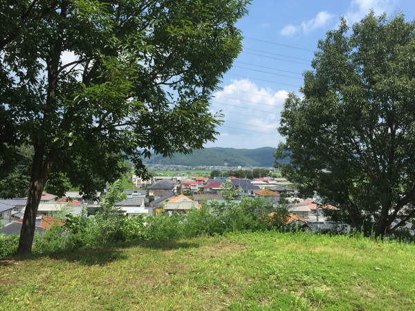 王墓の丘史跡公園の古墳群の写真