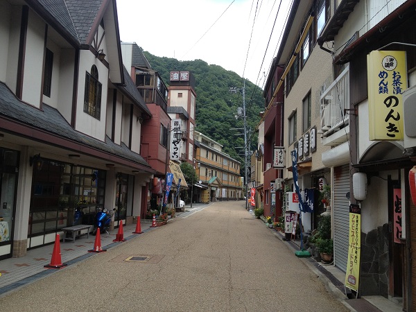 湯原温泉の温泉街